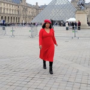 Zara midi red dress